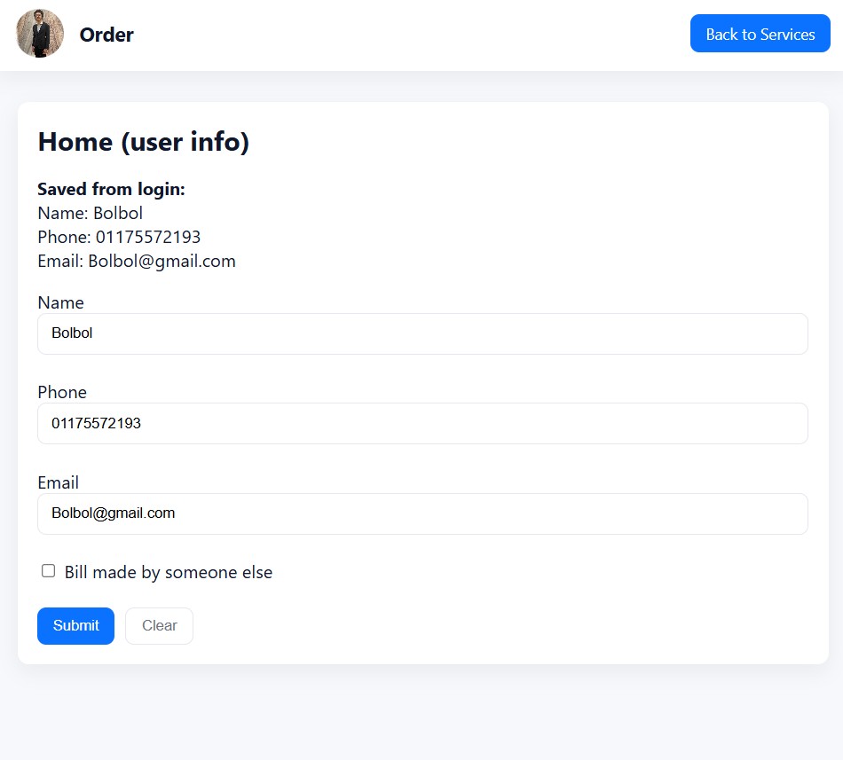 Service Ordering Platform