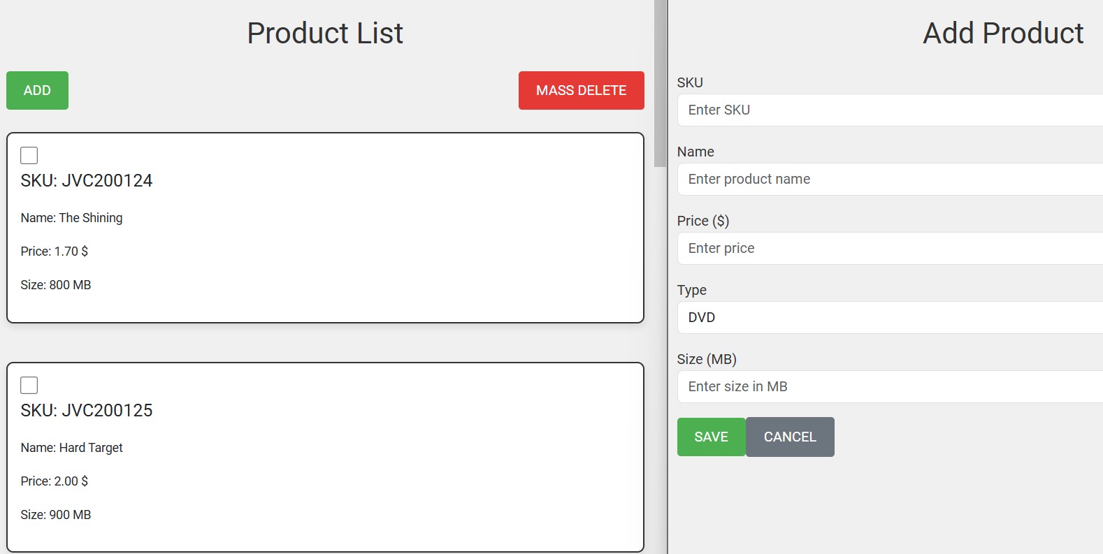 Dynamic Products Portal